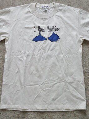 New - I love boobies T-shirt Galapagos Ecuador Large cotton crew neck